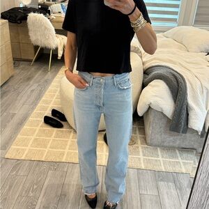 Agolde Blue Straight Leg Jeans 90s Jean size 25